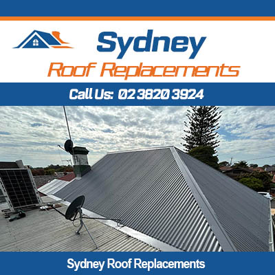 Roof replacement in Sydney for residential home with grey corrugated metal roofing